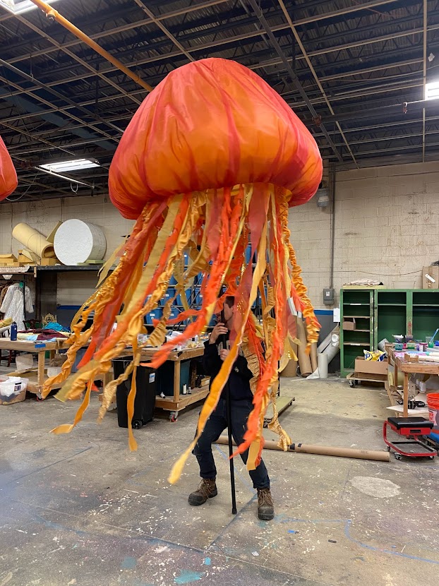 Outdoors Parade Inflatable Walking Scaleph Jelly Jellyfish Puppet